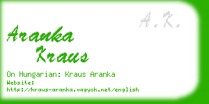 aranka kraus business card